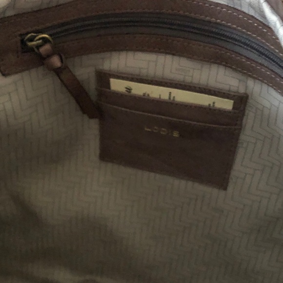 NWT LODIS Lamba Leather Laurel Shoulder Tote Bag w/ Dust Cover - Picture 5 of 9